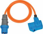 Cables extensibles CEE IP44 para camping maritimo 1,5m naranja H07RN-F 3G2,5 enchufe CEE, acoplamiento acodado 230V 16A