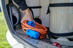 Cables extensibles CEE IP44 para camping maritimo 10m naranja H07RN-F Enchufe CEE 3G2,5, acoplamiento en angulo 230V 16A