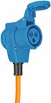 Cables extensibles CEE IP44 para camping maritimo 25m naranja H07RN-F Enchufe CEE 3G2,5, acoplamiento en angulo 230V 16A