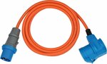 Cables extensibles CEE IP44 para camping maritimo 3m naranja H07RN-F Enchufe CEE 3G2,5, acoplamiento en angulo 230V 16A