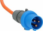 Cables extensibles CEE IP44 para camping maritimo 3m naranja H07RN-F Enchufe CEE 3G2,5, acoplamiento en angulo 230V 16A