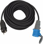 Cable adaptador CEE 230V IP44 25m H07RN-F 3G2,5 CEE 230V 16A clavija de contacto de toma de tierra y acoplamiento CEE