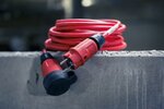 Cable alargador VQ 1100 IP44, 10m rojo H07BQ-F 3G1.5