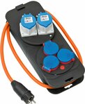 Estacion electrica de camping 2xCEE230V 16A, 3x230V 1,5m H07RN-F3G2.5 con enchufes tomas de tierra