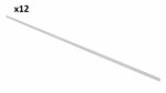 Riel para tienda de campana de aluminio 180 250 x 2 6 cm x12 piezas