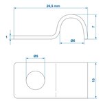 Abrazadera de cable 6 mm x10 piezas