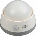 Bateria de LED de luz nocturna NLB 02 BS con detector infrarrojo de movimientos e interruptor-pulsador 2 LED 60lm 3x AA (incluida)