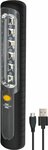 Lampara portatil LED HL 300 AD con bateria 300lm, con dinamo, gancho, iman, USB