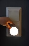 Luz nocturna LED NL 01 QD blanca con sensor crepuscular