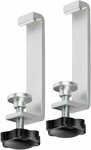 Abrazaderas de mesa con tornillos de bloqueo para regletas de enchufes Alu-Office-Line