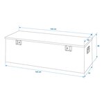 Caja de herramientas para remolque, aluminio, 1450 x 520 x alto 460 mm