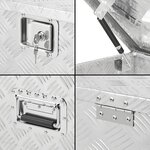 Caja de herramientas para remolque, aluminio, 1450 x 520 x alto 460 mm