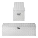 Caja de herramientas de aluminio para remolque 1240 x 400 x H380 mm