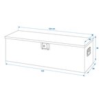 Caja de herramientas de aluminio para remolque 1240 x 400 x H380 mm