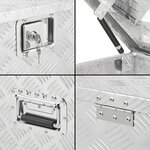 Caja de herramientas de aluminio para remolque 1240 x 400 x H380 mm