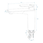 Grifo mezclador Vector S Cocina diámetro 33 mm cromo x5