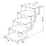 Escalera para perros de aluminio plegable