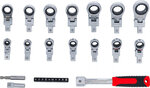 Juego de llaves de anillo de carraca insertable y juego de puntas 6 - 20 mm 27 piezas