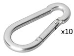 Mosqueton de acero inoxidable 6x60mm x10 pieces