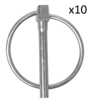 Pasador de chaveta de 6 mm con anillo piezas x10