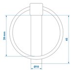 Pasador de chaveta de 10 mm con anillo x10 piezas