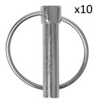 Pasador de chaveta de 10 mm con anillo x10 piezas
