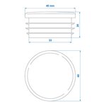 Tapa cuadrada de Ø40mm  x10 stuks