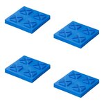 Platos base apilables 21x21x3 3cm - set de 4 piezas