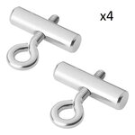 Riel de toldo de tapon, conjunto de 4 piezas