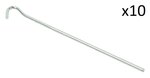 Estaca de tienda de metal de 22 cm con ojo abierto x10 stuks