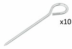 Estaca de tienda de aluminio de 19 cm con ojot x10 stuks