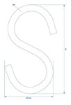 Gancho en forma de S de 4 mm de diametro (4 4 x 2 1 cm) x10 piezas