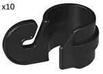 Clip para poste de tienda de campana de 19-22 mm con gancho x10 stuks