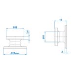 Soporte de cable redondo de plastico x10 piezas