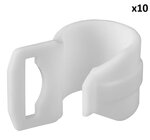 Tent clip 20-25mm with slot white x10 piezas