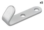 Gancho atornillable metal 52 x 13 x 2 mm x5 piezas