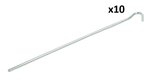 Estaca de tienda de metal de 25 cm con ojo abierto x10 piezas