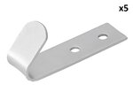 Gancho roscado de metal 72 x 21 x 2 mm x5 piezas