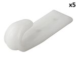 Gancho enroscable de plastico x5 piezas