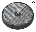 Reflector blanco 60mm montaje con tornillos x5 piezas