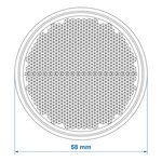 Reflector blanco 58mm autoadhesivo con placa base x5 piezas