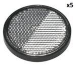 Reflector blanco 58mm autoadhesivo con placa base x5 piezas