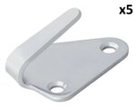 Gancho de cuerda de metal curvado de 40x45 mm x5 piezas