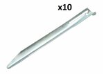 Estaca de tienda de metal de 22 cm de media cana x10 piezas