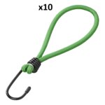Gancho de metal con lazo elastico para red de remolque tienda lona x10 piezas