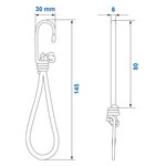 Gancho de metal con lazo elastico para red de remolque tienda lona x10 piezas