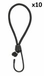 Tensor de tienda elastico negro con gancho x10 piezas