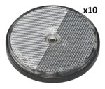 Reflector blanco 80mm montaje con tornillos x10 piezas