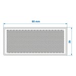 Reflector blanco 85x39mm autoadhesivo con placa base x10 piezas