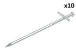 Piqueta metalica de 17 cm con pasador transversal soldado x10 unidades